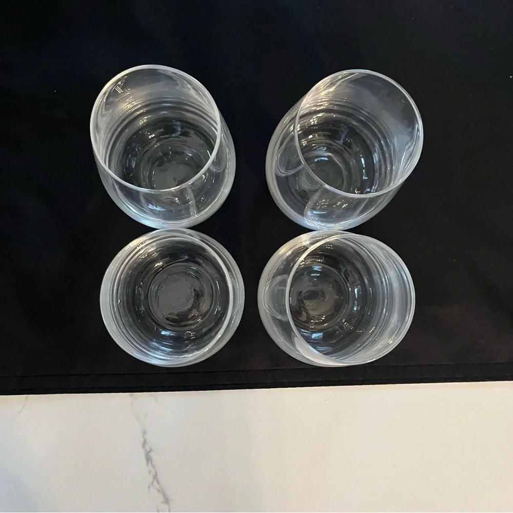 Clear Glass stemless wine Set